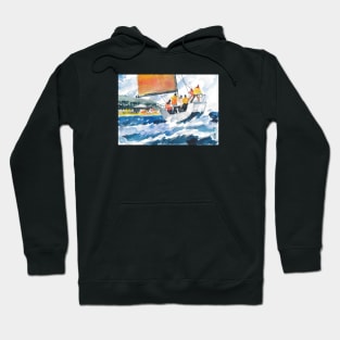 Boat arrives in port Hoodie